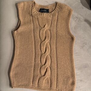Gucci Beige Sleeveless Knit Camel Hair Sweater